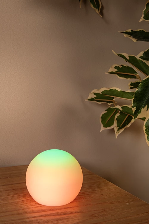 Lucide PINO - wiederaufladbare Tischlampe Innen/Außen - Akku/Batterie - LED Dim. - CCT - 1x1W 2700K/6500K - IP65 - Rgb - Weiß | Essential - Atmosphäre 3